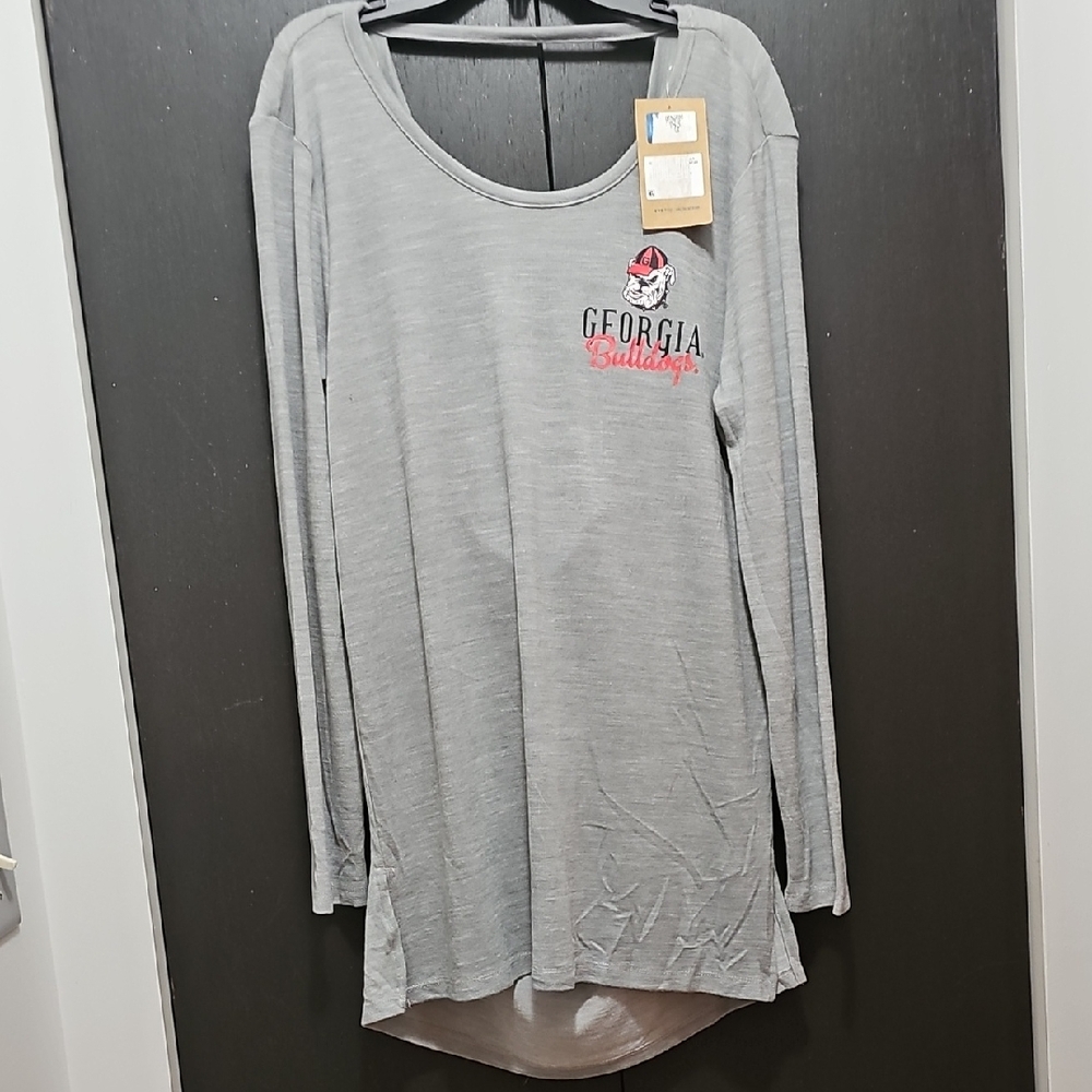 Rivalry Threads Gray Georgia Bulldogs Women's Long Sleeve Tee